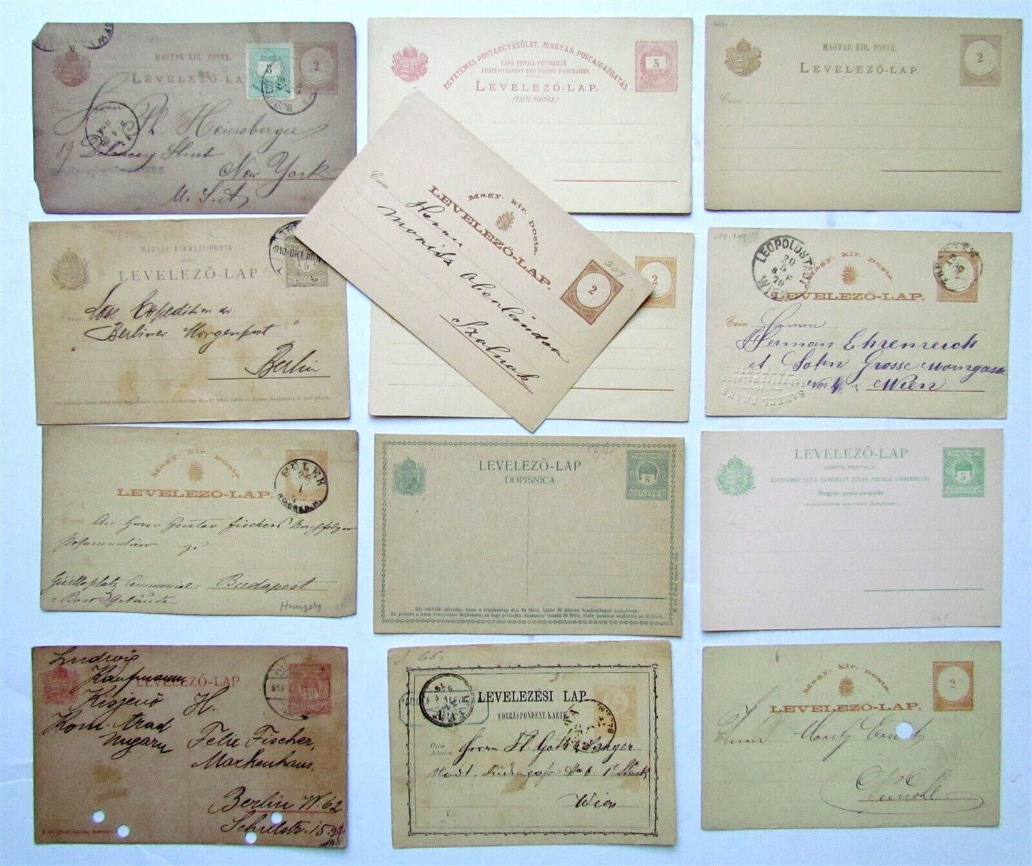 HUNGARY lot of 13 ANTIQUE POSTCARDS