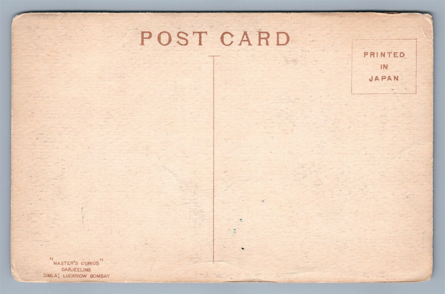 CURIO OF NEPALESE ART ANTIQUE JAPANESE POSTCARD LUCKNOW BOMBAY INDIA