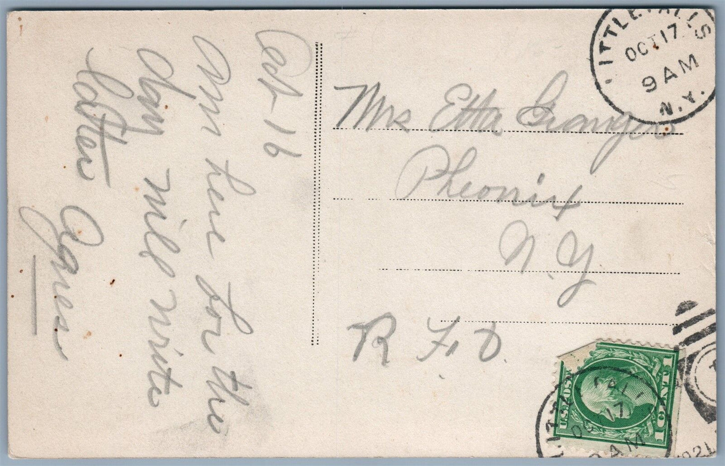 LITTLE FALLS NY MOHAWK RIVER ANTIQUE REAL PHOTO POSTCARD RPPC w/ CORK CANCEL