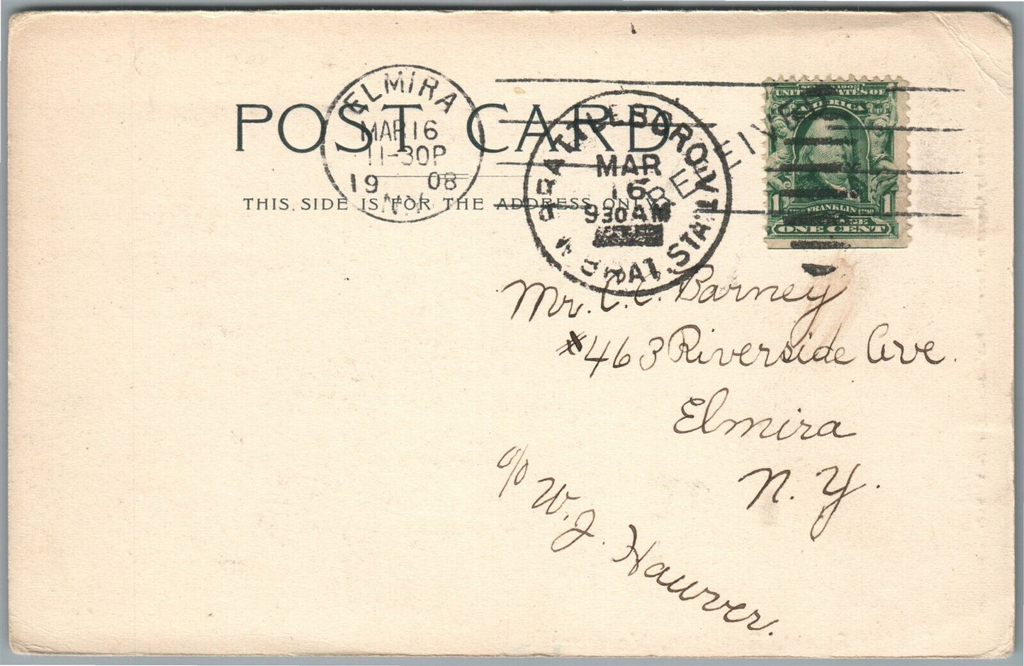 ROYALTON VT BRIDGE STREET ANTIQUE POSTCARD