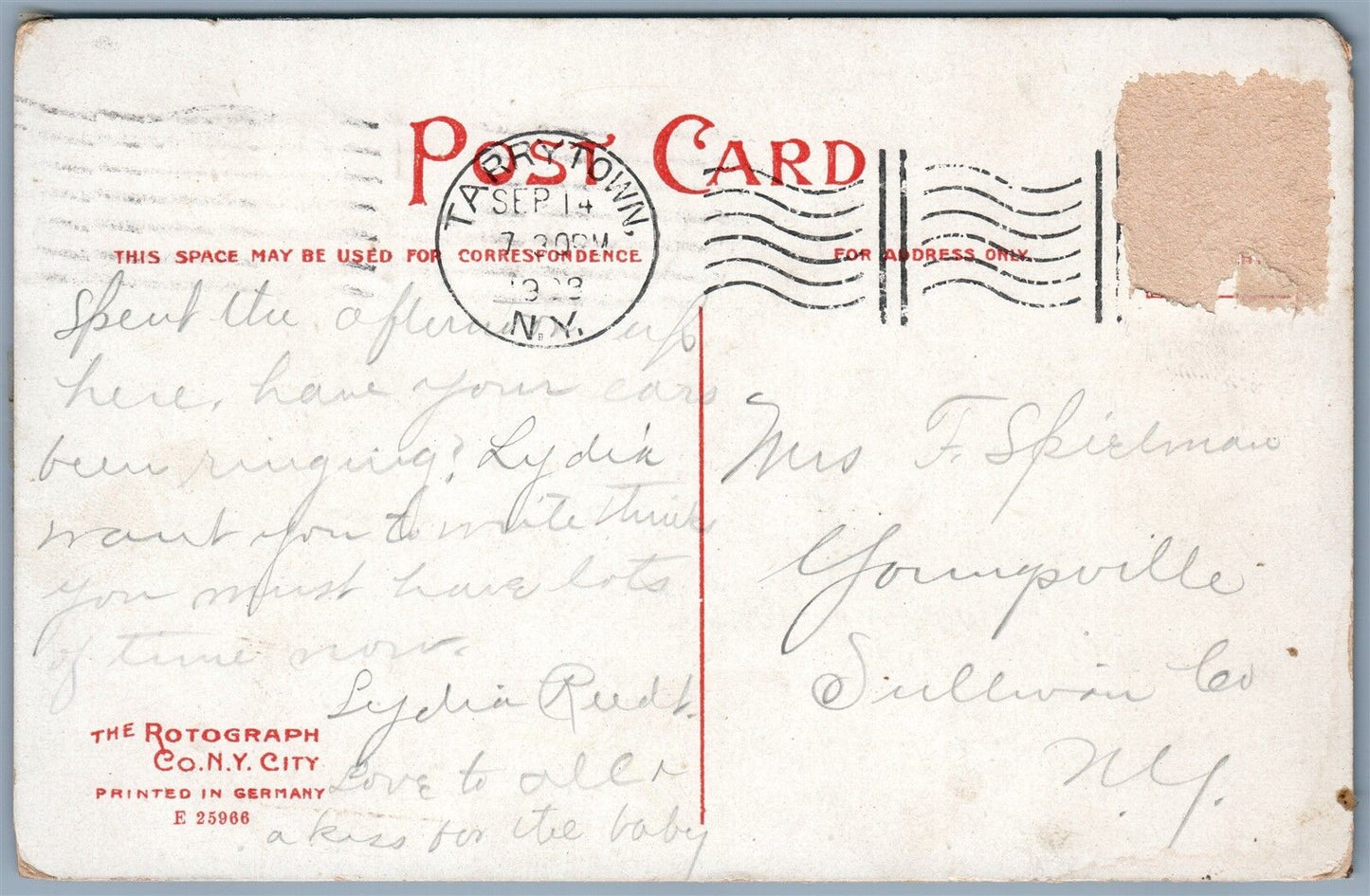 TARRYTOWN NY BROADWAY ANTIQUE POSTCARD