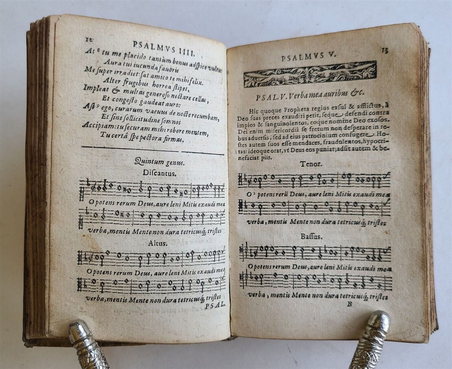 1613 IN GEORGII BUCHANANI PARAPHRASIN PSALMORUM antique VELLUM BOUND
