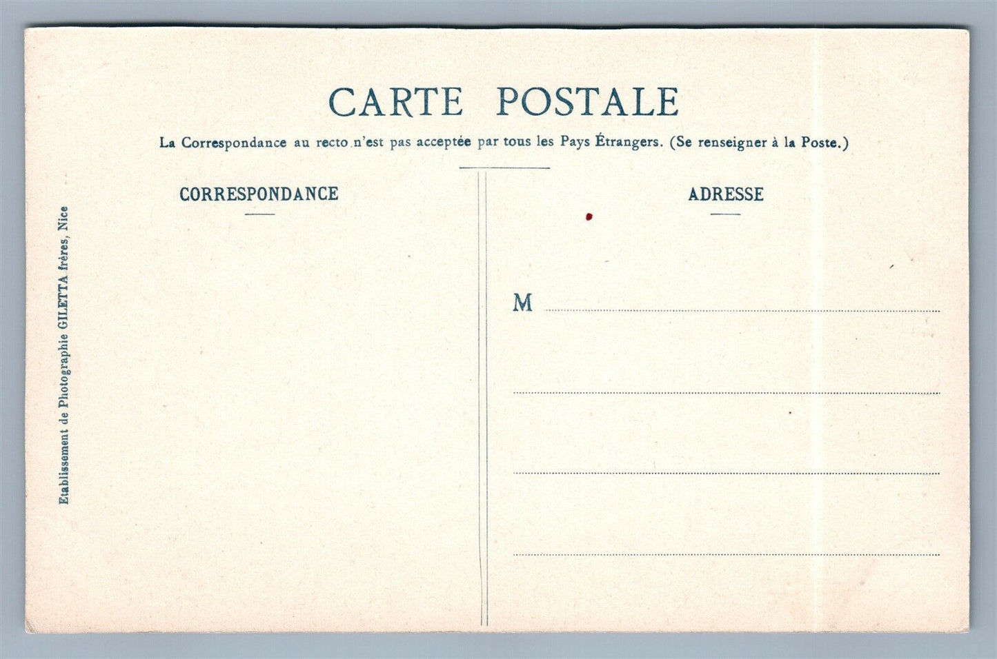 FRANCE NICE souvenir du CARNAVAL ANTIQUE POSTCARD BATAILLE DE CONFETTIS carnival