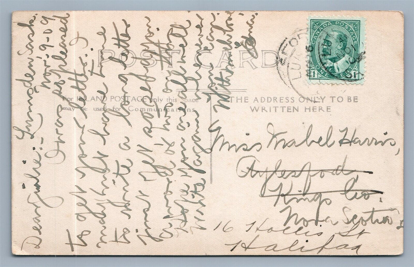 LUMSDEN CANADA ENGLISH CHURCH ANTIQUE REAL PHOTO POSTCARD RPPC