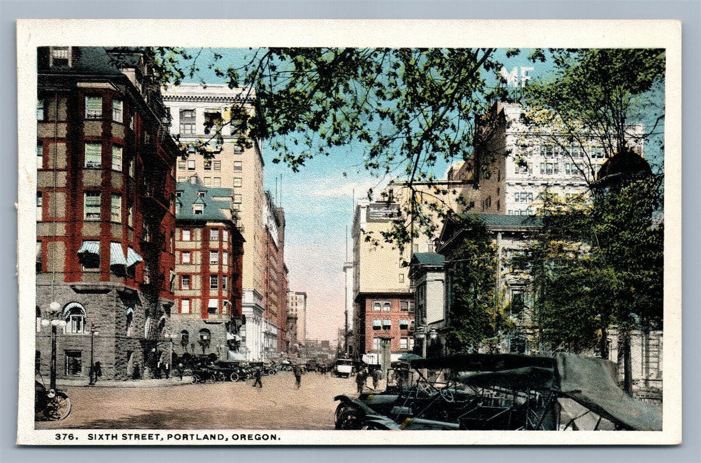 PORTLAND OR SIXTH STREET ANTIQUE POSTCARD