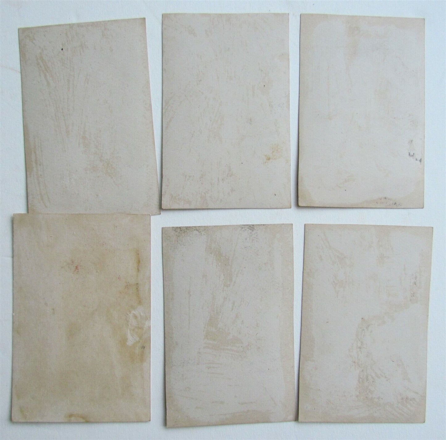 6 CHARACTERS ANTIQUE VICTORIAN TRADE CARDS
