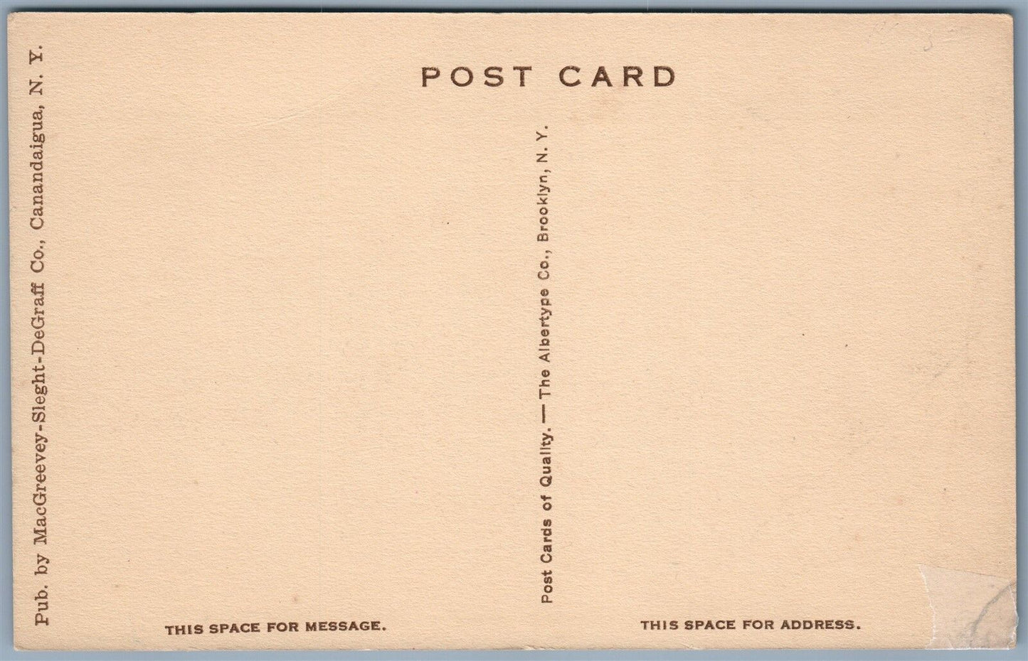 CANANDAIGUA NY MEMORIAL HOSPITAL NURSES HOME VINTAGE POSTCARD