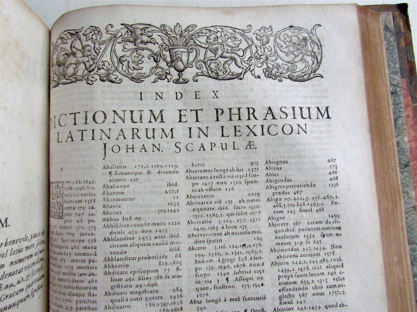 1628 GREEK LATIN DICTIONARY antique FOLIO Lexicon Graecolatinum Novum by Scapula