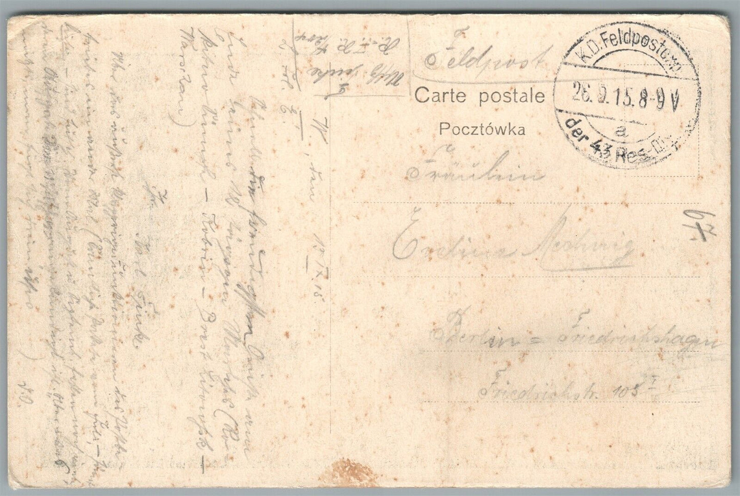 POLAND WARSZAWA ZAMEK ANTIQUE POSTCARD