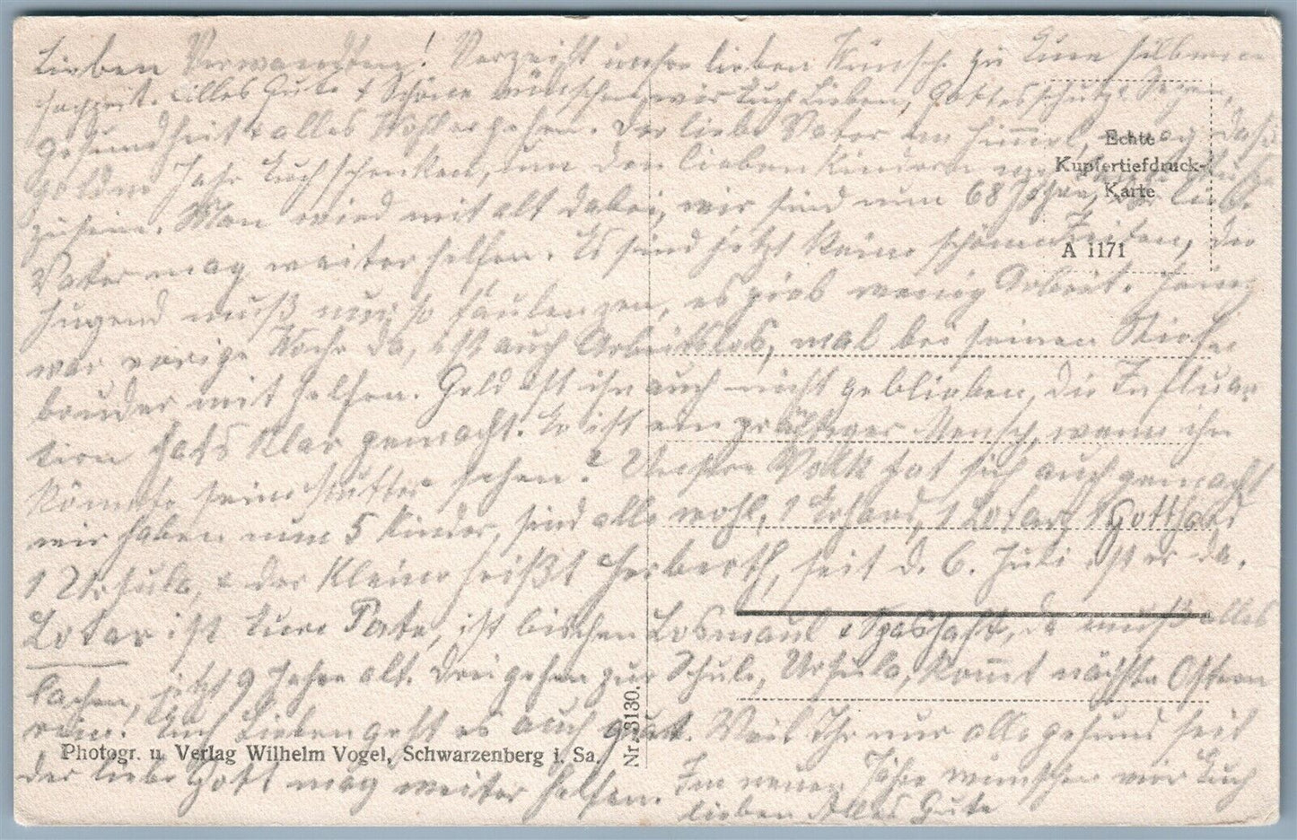 ARNOLDSHAMMER ERZGEB GERMANY ANTIQUE POSTCARD