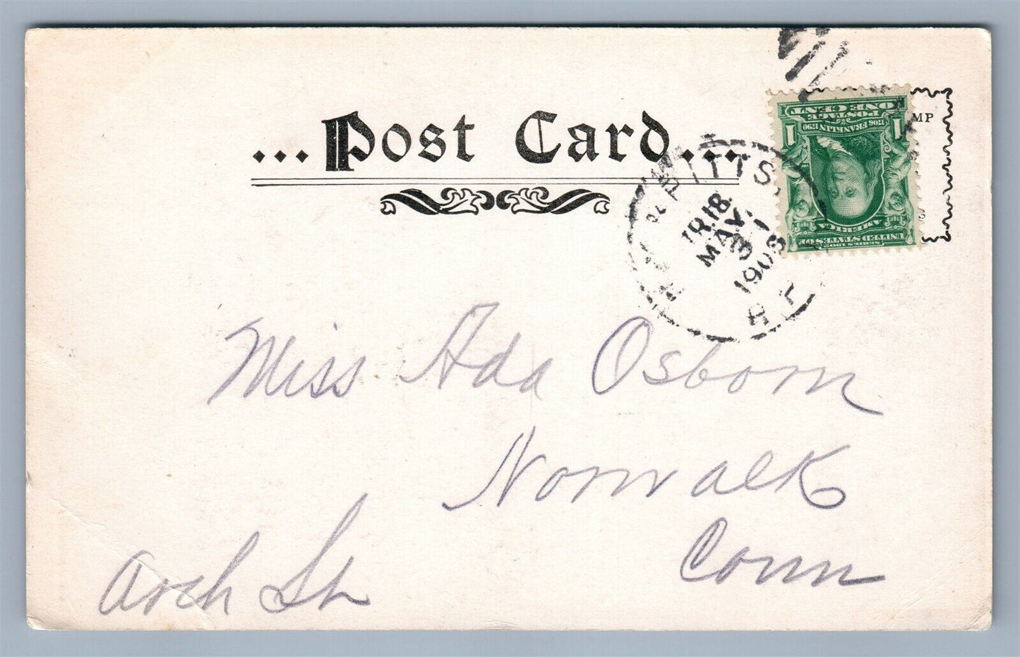 ALTOONA PA ELEVENTH AVENUE ANTIQUE POSTCARD