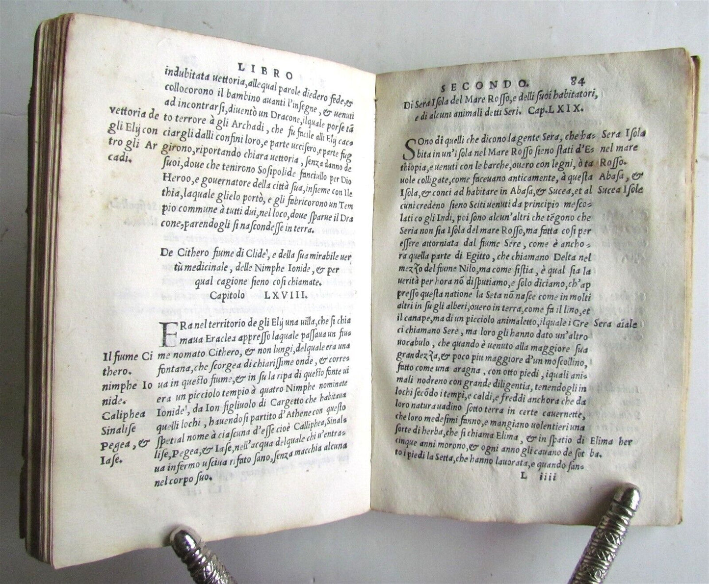 1544 LI TRE LIBRI DE NICOLO LEONICO DE VARIE HISTORIE antique 16th cent. VELLUM