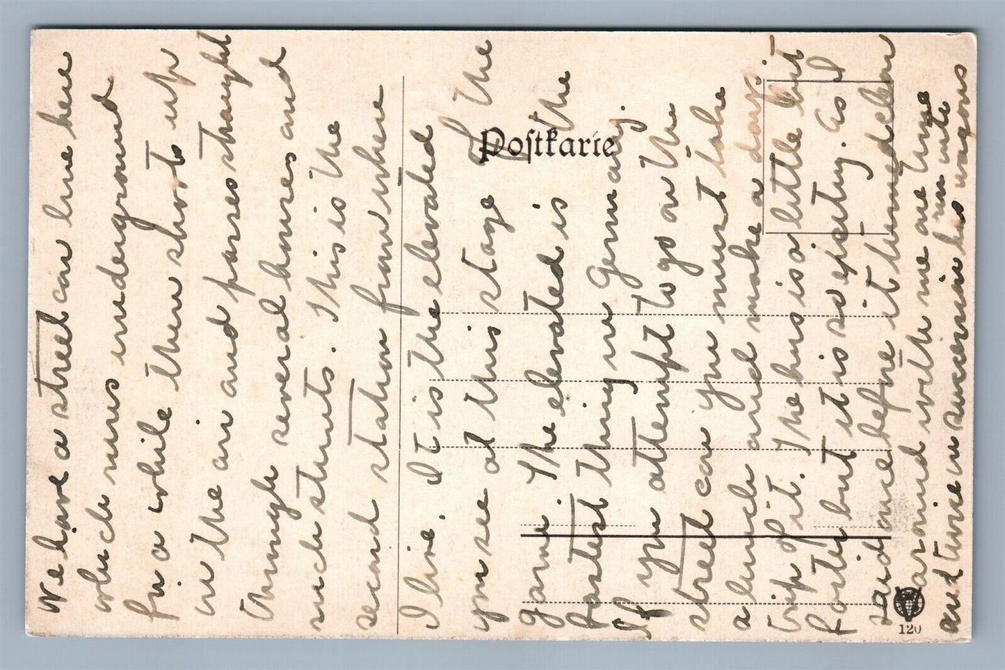 BERLIN GERMANY HOCHBAHNHOF BULOWSTRASSE ANTIQUE POSTCARD