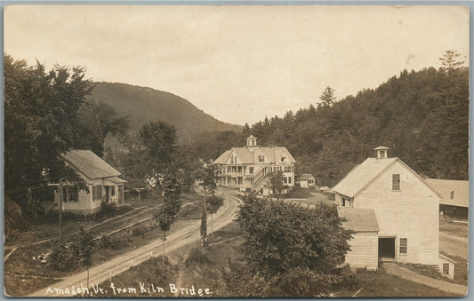 AMSDEN VT FROM KILN BRIDGE ANTIQUE REAL PHOTO POSTCARD RPPC