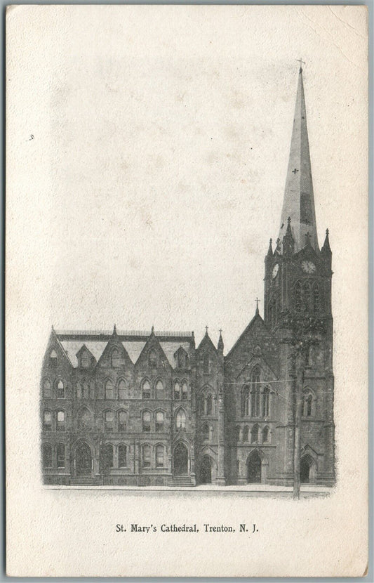 TRENTON NJ ST. MARY'S CATHEDRAL ANTIQUE POSTCARD