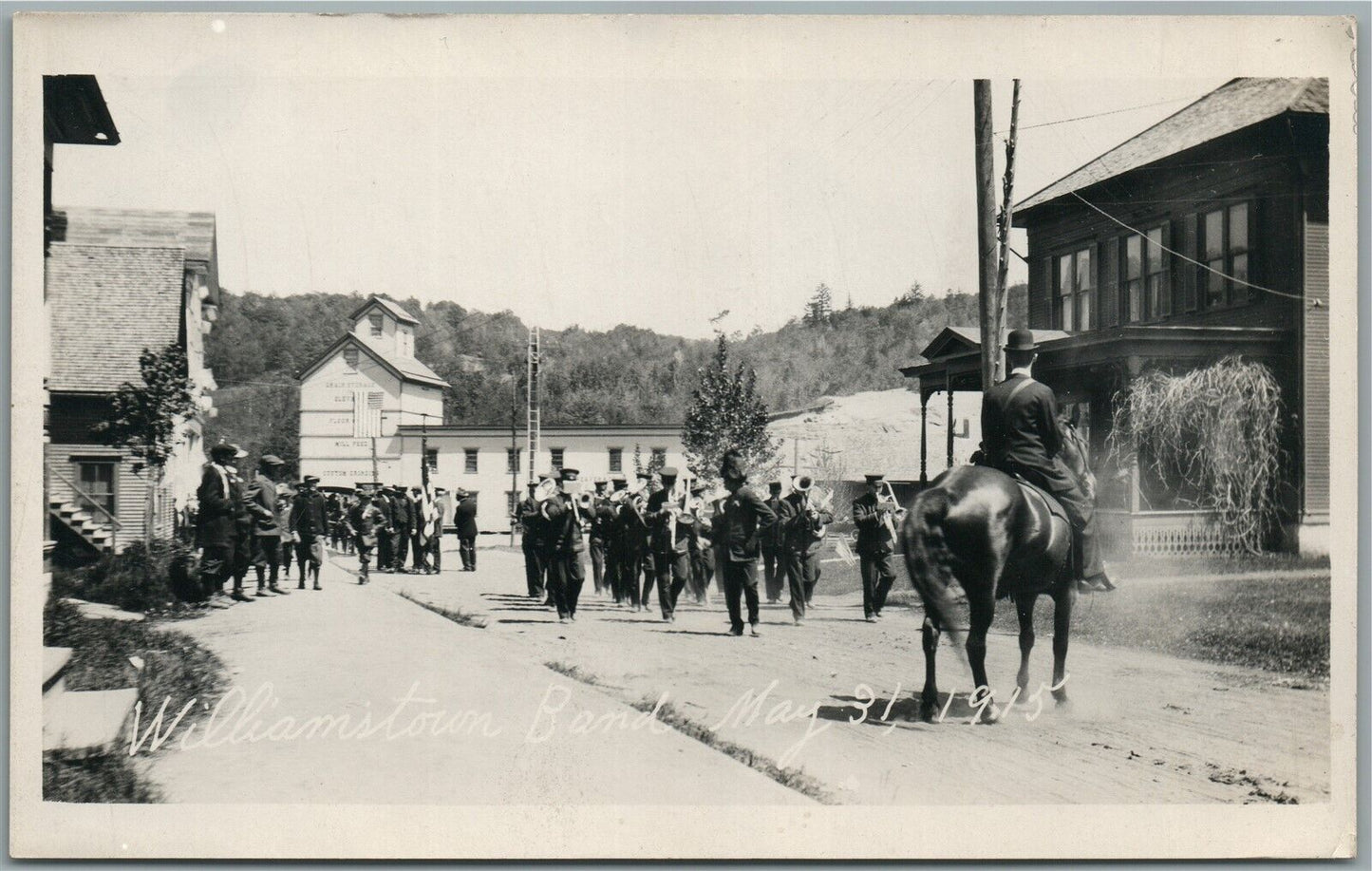 WILLIAMSTOWN VT MUSIC BAND 1915 ANTIQUE REAL PHOTO POSTCARD RPPC