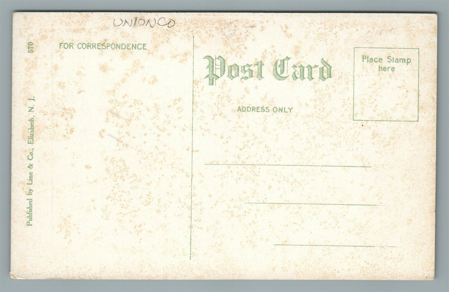 PLAINFIELD NJ THE CASTLE ANTIQUE POSTCARD