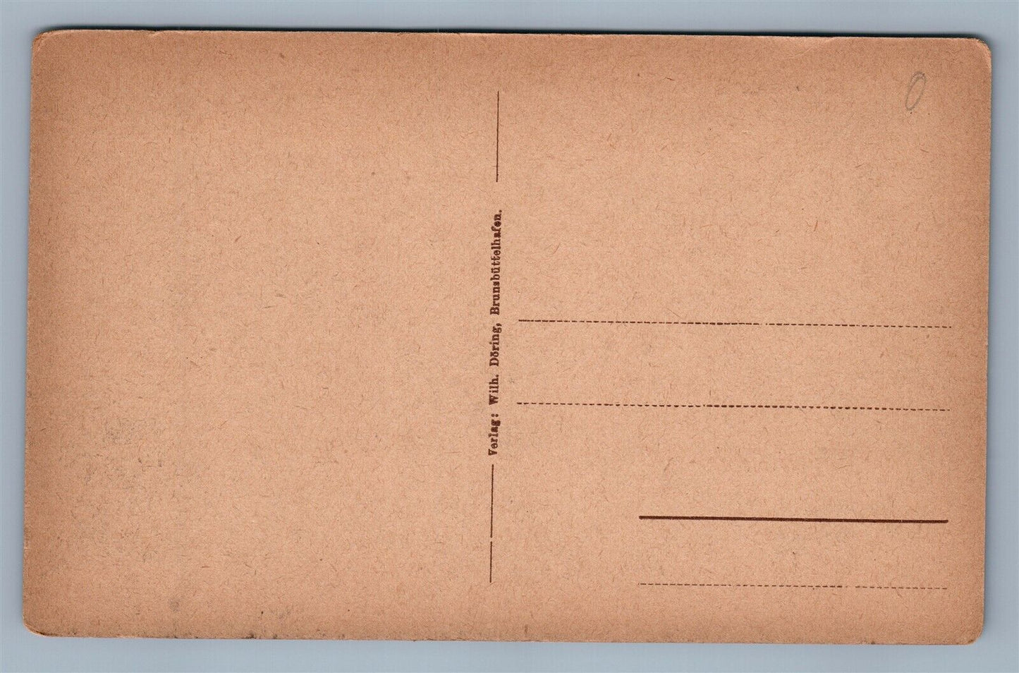 GERMANY BRUNSBUTTELKOOG AM KAISER WILHELM KANAL w/ SHIP ANTIQUE POSTCARD