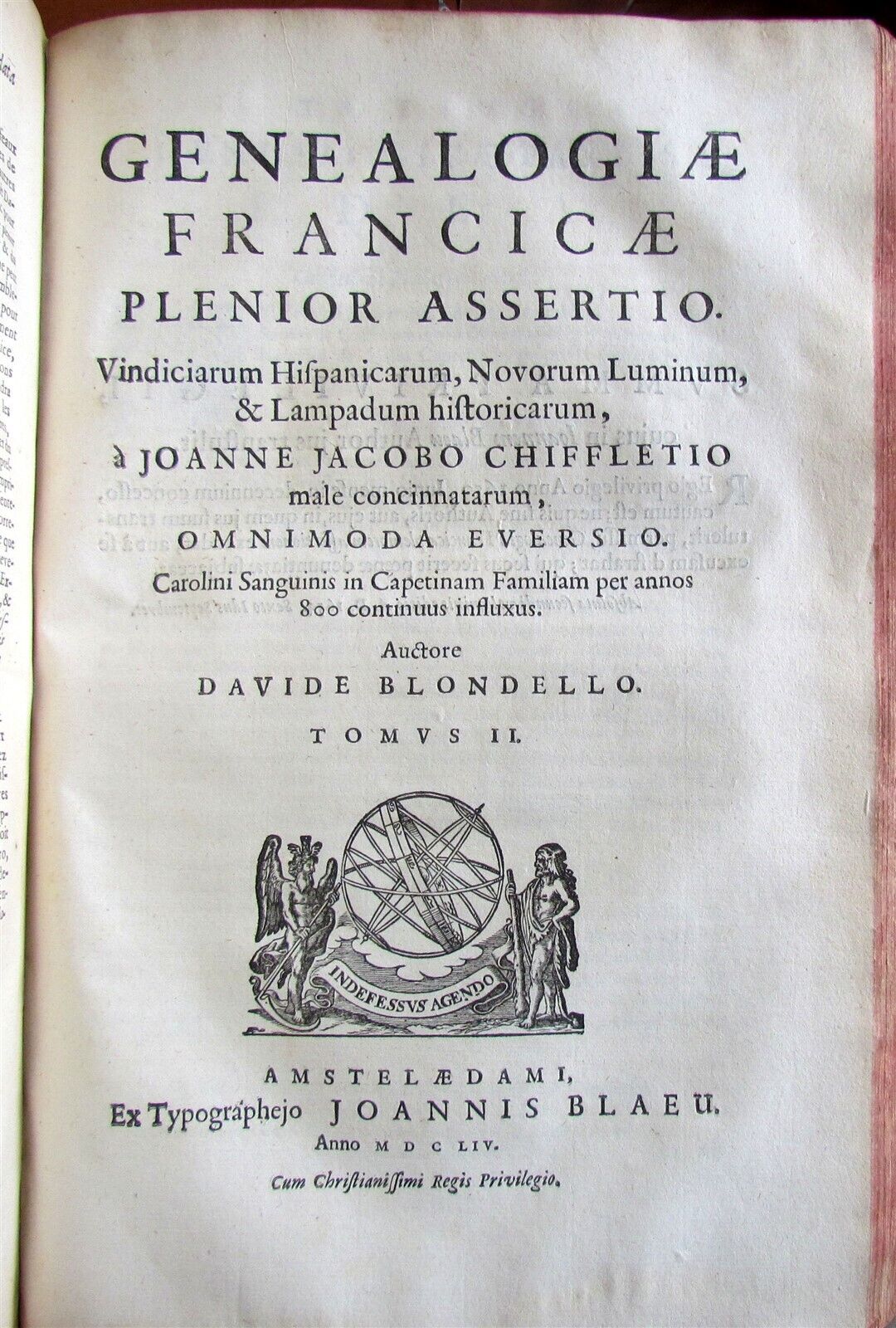 1654 HISTORY FRANCE D. BLONDEL Genealogiae Francicae VELLUM antique FOLIO MAPS
