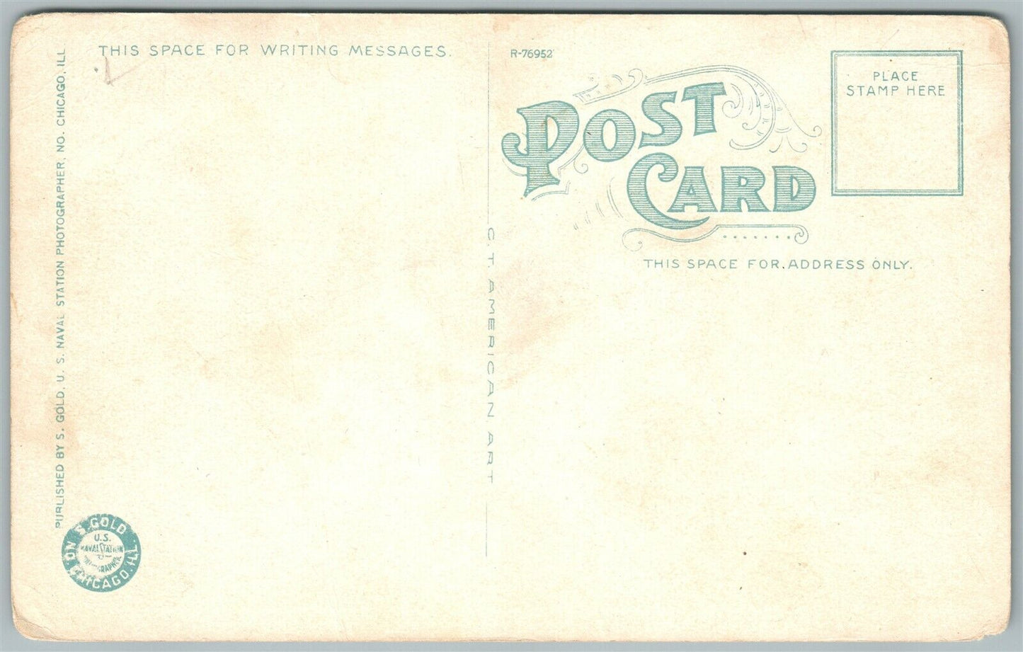 GREAT LAKES IL US NAVAL STATION HUMAN PICTURE VIVA LA FRANCE ANTIQUE POSTCARD