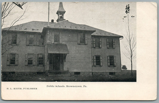 BROWNSTOWN PA PUBLIC SCHOOLS ANTIQUE POSTCARD