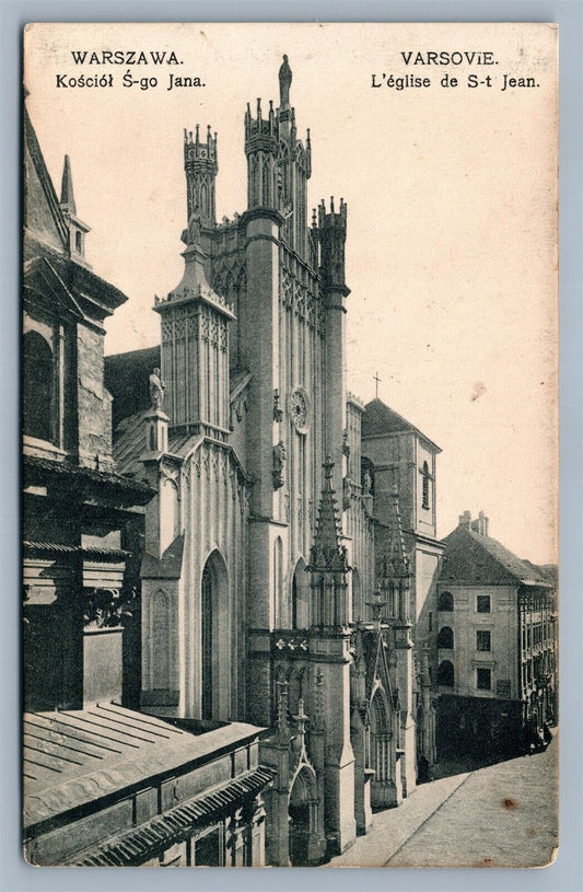 WARSZAWA POLAND KOSCIOL S-go JANA ANTIQUE POSTCARD
