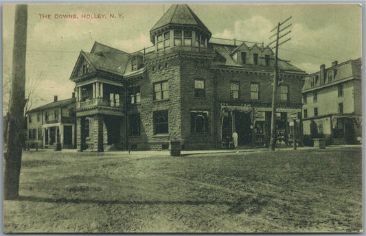 HOLLEY NY THE DOWN ANTIQUE POSTCARD