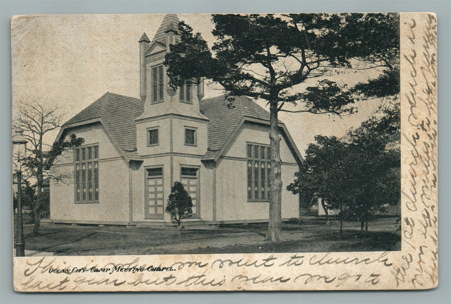OCEAN CITY NJ CAMP MEETING CHAPEL ANTIQUE POSTCARD