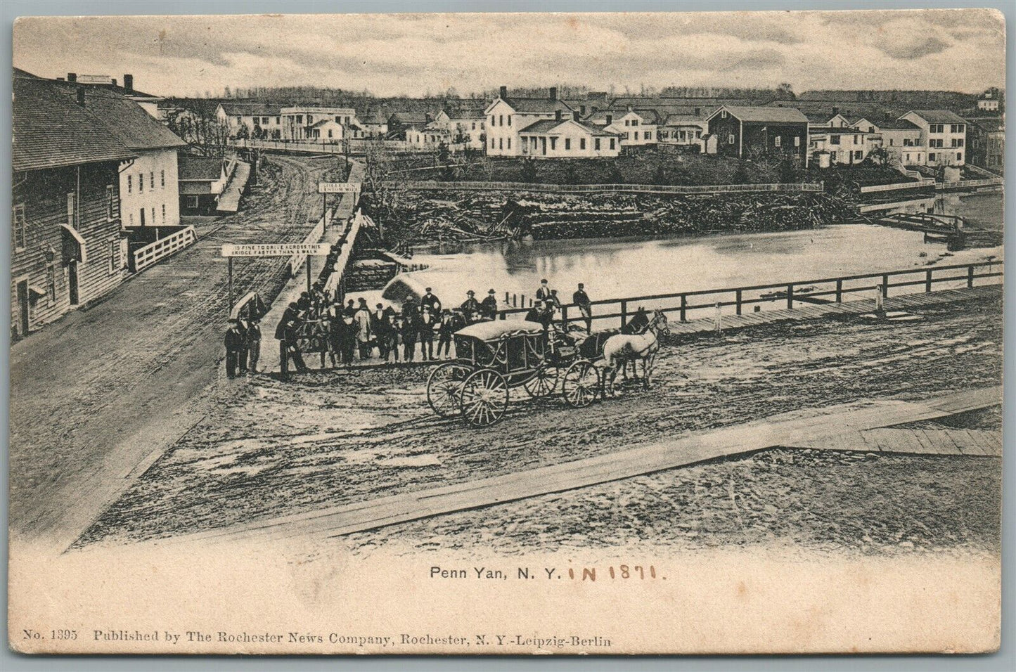 PENN YAN NY ANTIQUE POSTCARD