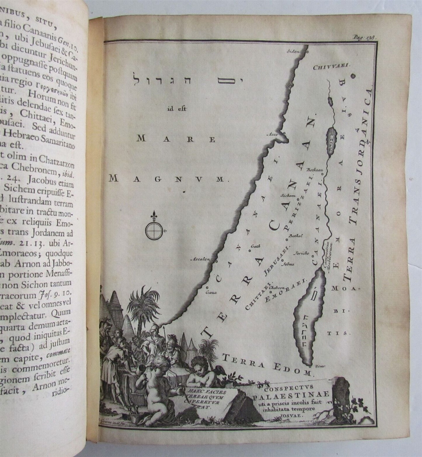 1714 Palaestina ex Monumentis Verteribus 2 volumes antique VELLUM PALESTINE ILL