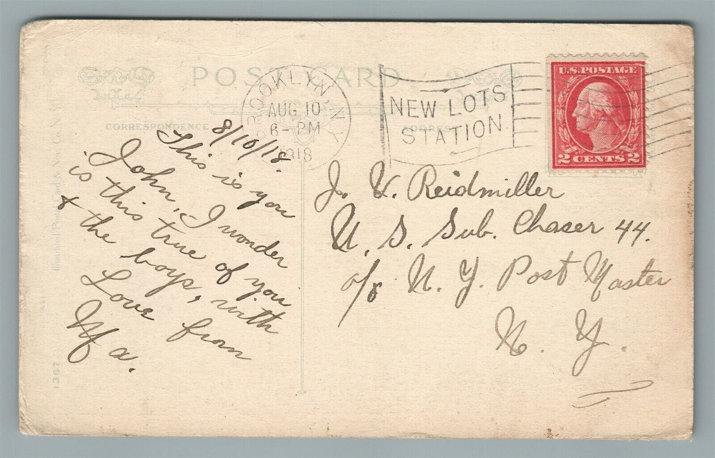 SAILOR w/ GIRLS MY HEART IS FULL OF AMMUNITION ANTIQUE POSTCARD