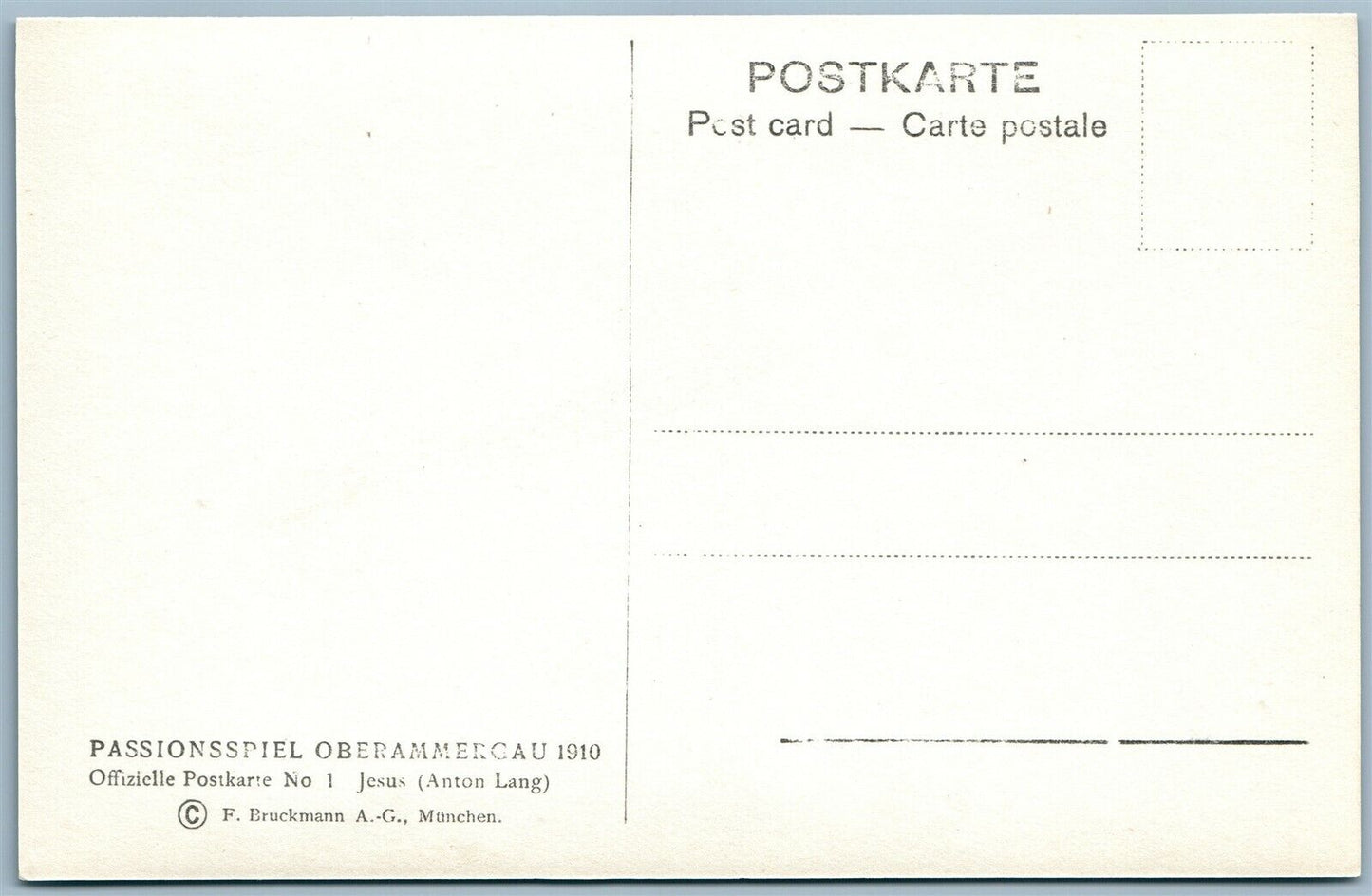 OBERAMMERGAU PASSION PLAY GERMANY ANTIQUE REAL PHOTO POSTCARD RPPC JESUS