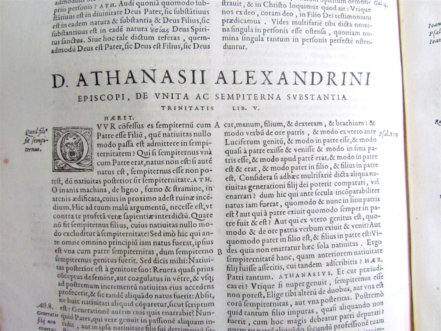 1572 DIVI ATHANASII MAGNI antique 16th century VELLUM BOUND FOLIO