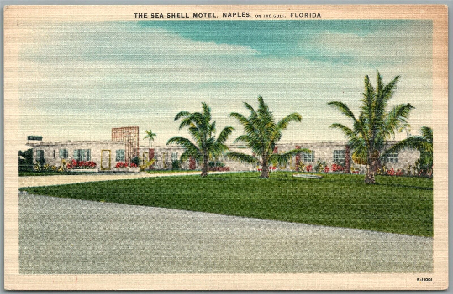 NAPLES FL SEA SHELL MOTEL VINTAGE POSTCARD