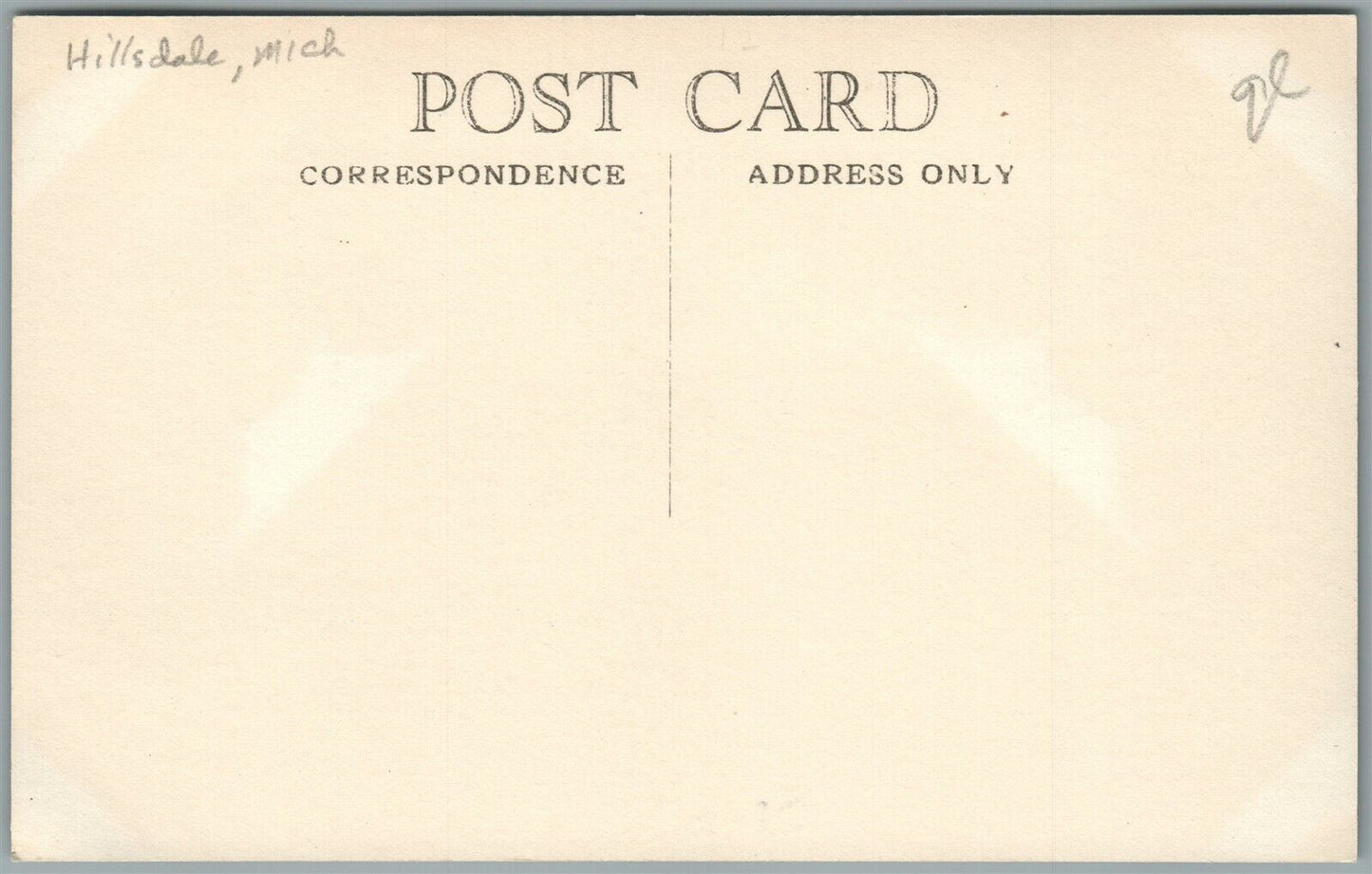 HILLSDALE MI MAIN STREET ANTIQUE REAL PHOTO POSTCARD RPPC