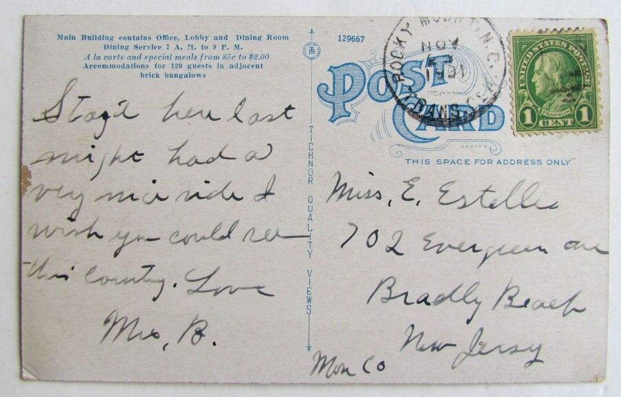 VINTAGE ADVERTISING POSTCARD PENN-DAW HOTEL ALEXANDRIA VA