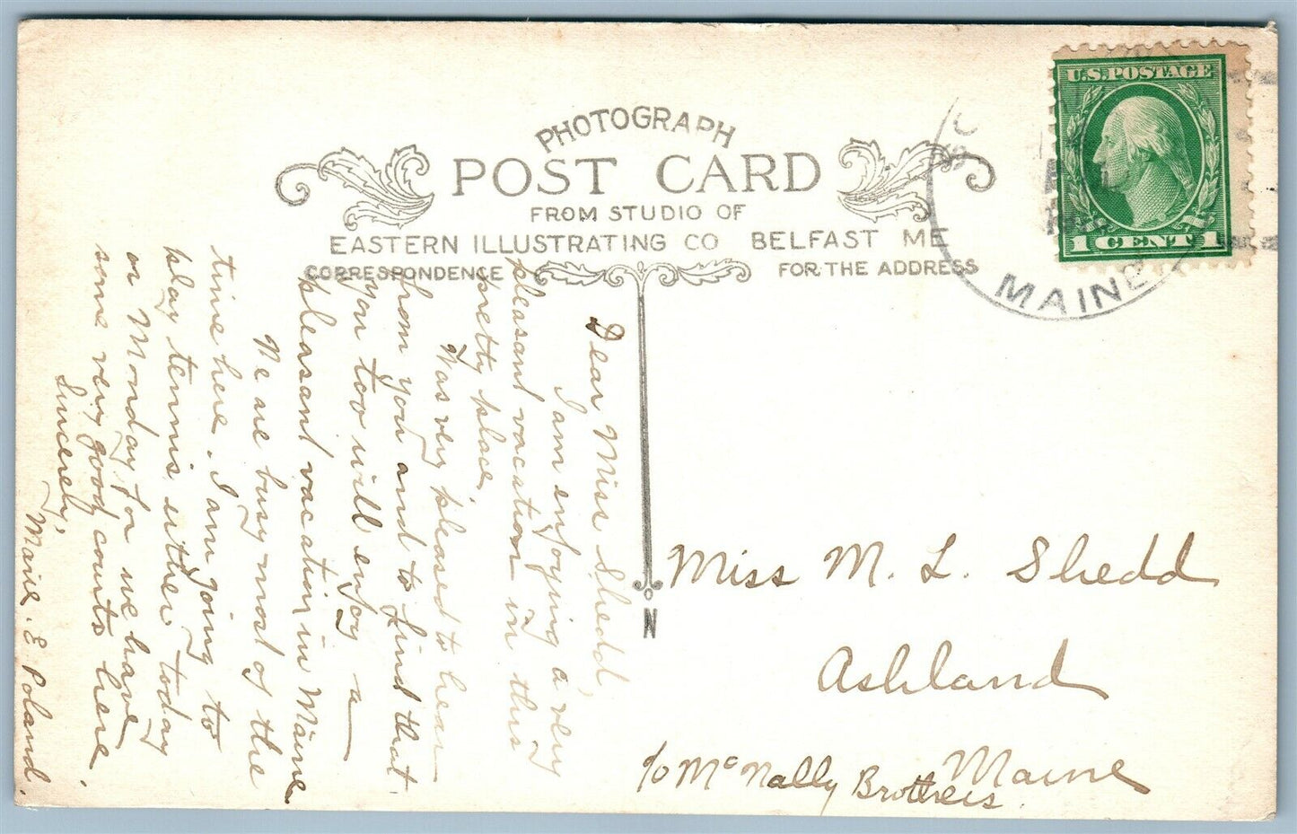 UNION ME ANTIQUE REAL PHOTO POSTCARD RPPC