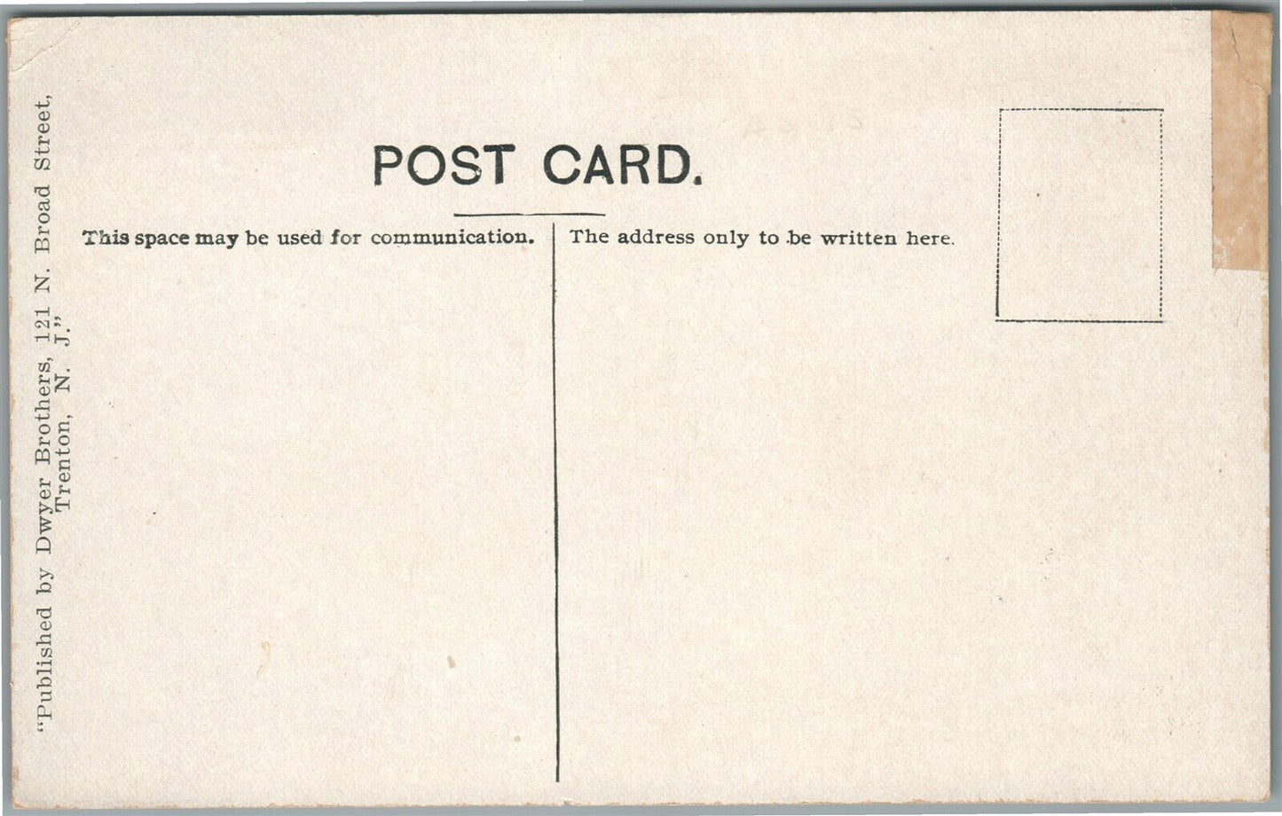 TRENTON NJ SWAMP ANGEL & CLINTON AVE. BAPTIST CHURCH ANTIQUE POSTCARD