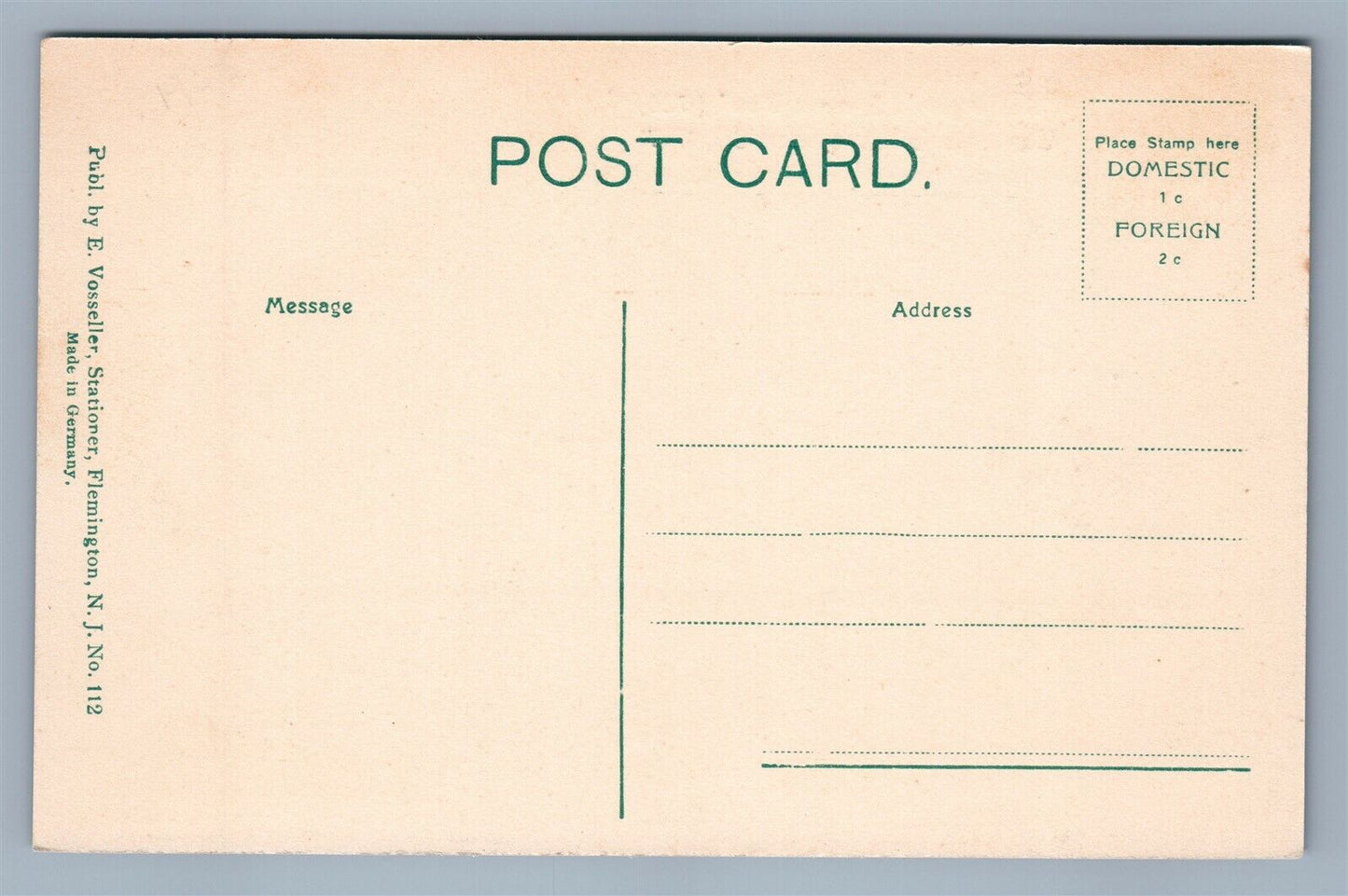 FLEMINGTON NJ WASHINGTON'S HEADQUARTERS ANTIQUE POSTCARD
