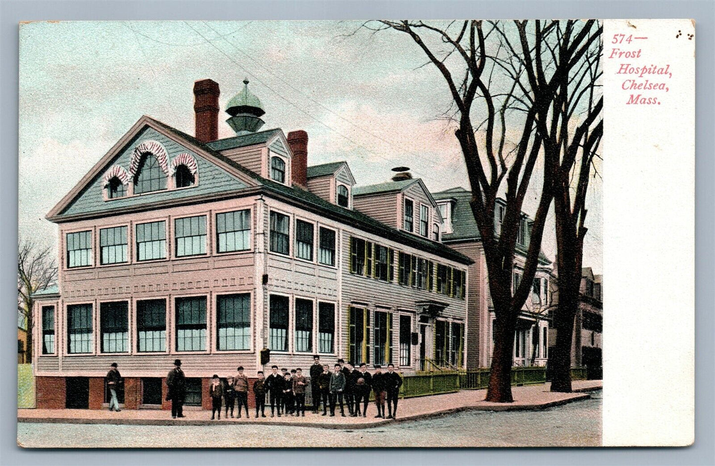 CHELSEA MA FROST HOSPITAL UNDIVIDED ANTIQUE POSTCARD