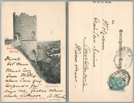 MODLING AUSTRIA ANTIQUE 1900 POSTCARD
