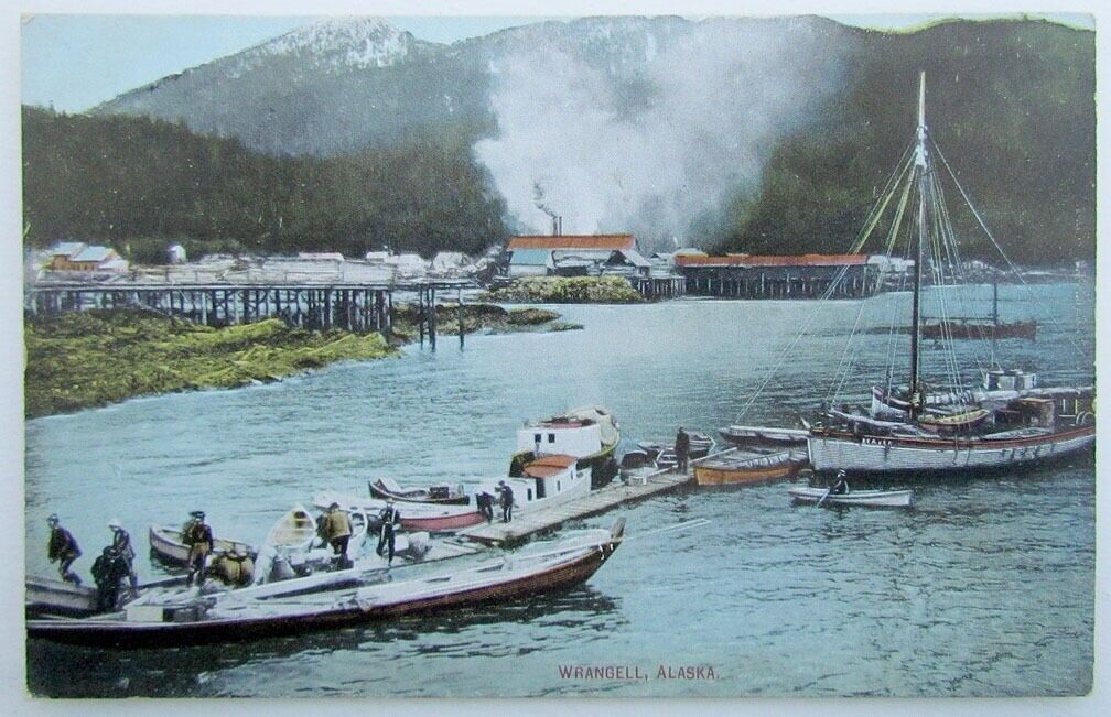 VINTAGE POSTCARD WRANGELL CITY ALASKA
