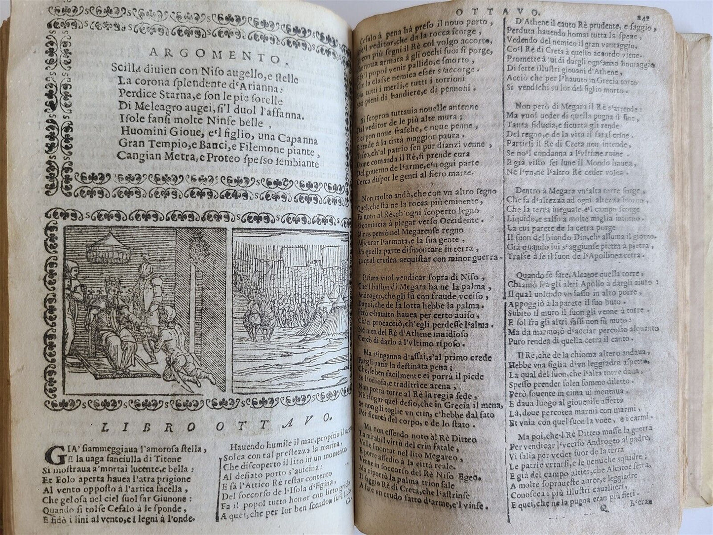 1676 LE METAMORFOSI by OVID ILLUSTRATED w/ woodcuts antique VELLUM BOUND