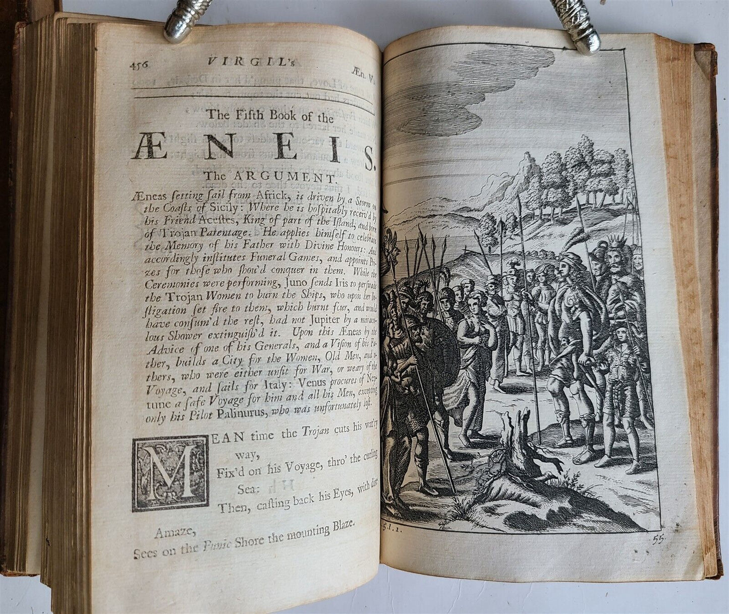 1719 WORKS of VIRGIL in ENGLISH by DRYDEN 3 VOLUMES antique ILLUSTRATED