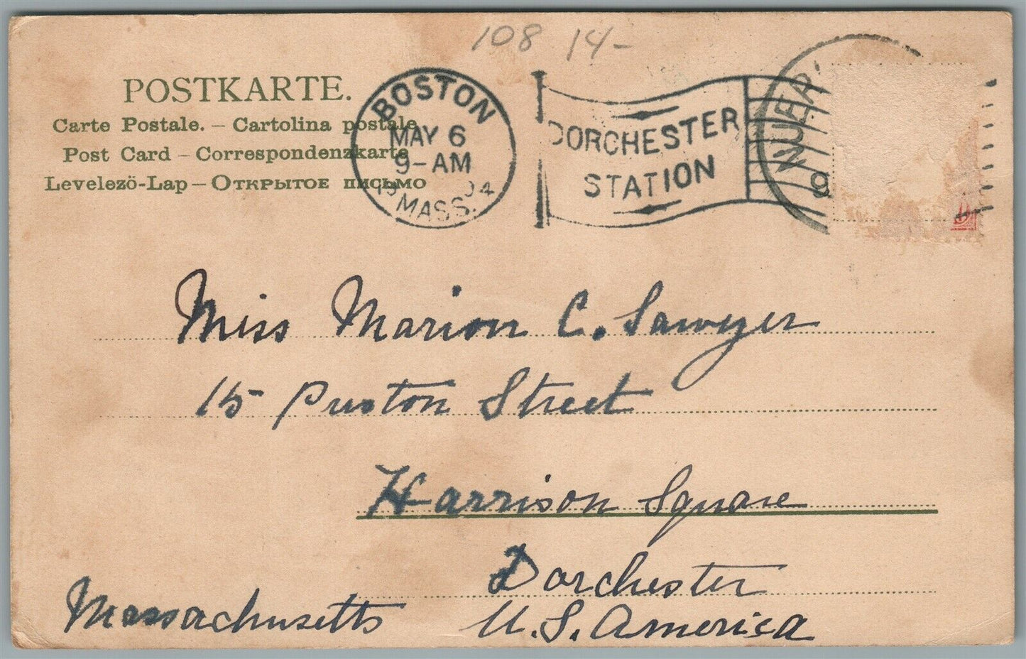 NURNBERG GERMANY GRAND HOTEL ANTIQUE POSTCARD