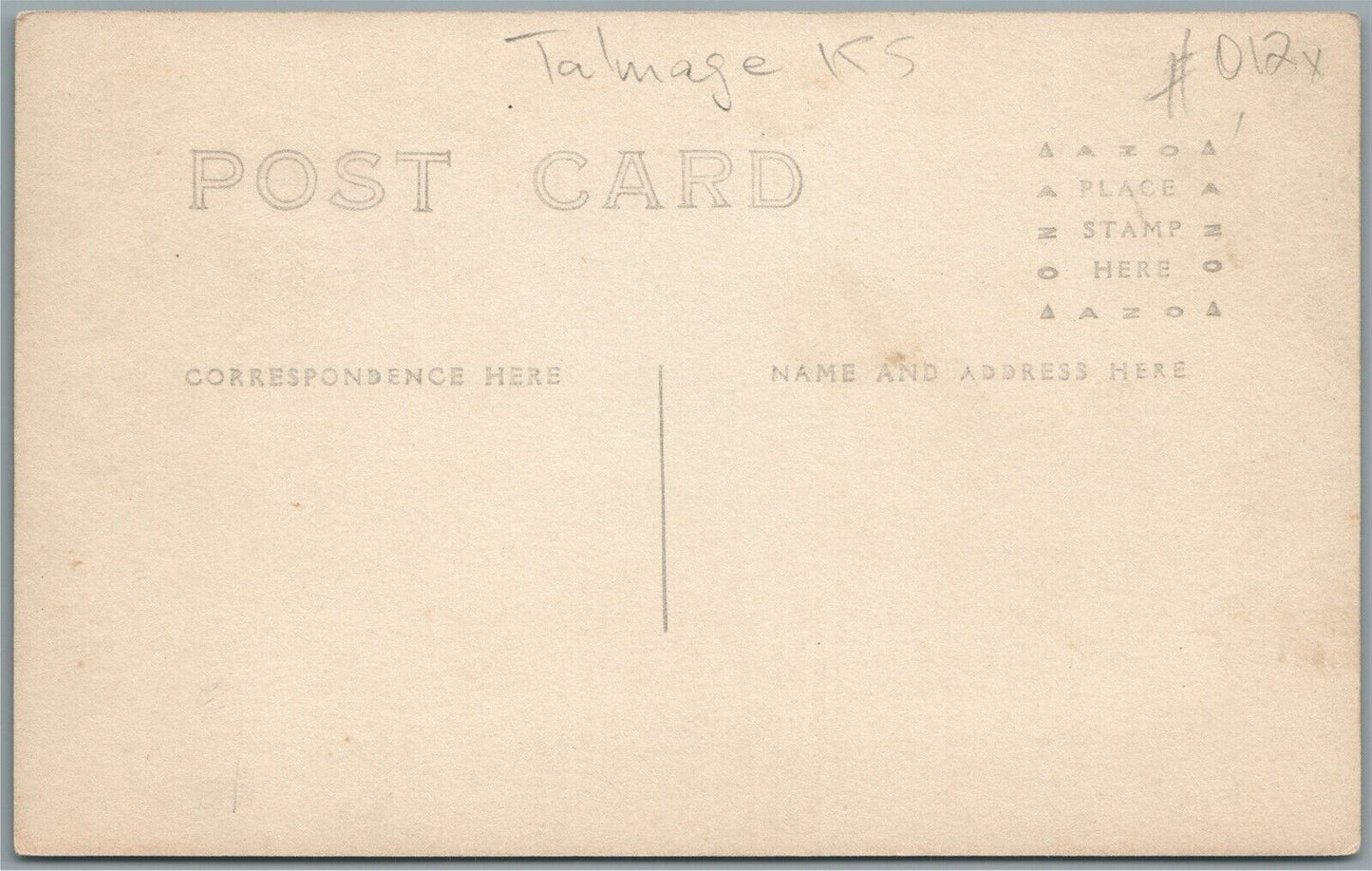 TALMAGE KS BOYS BAND ANTIQUE REAL PHOTO POSTCARD RPPC