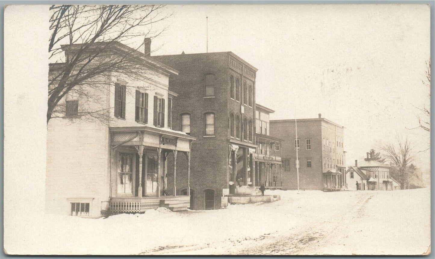 WILLIAMSTOWN VT C.M.SEAVER CO. ANTIQUE REAL PHOTO POSTCARD RPPC