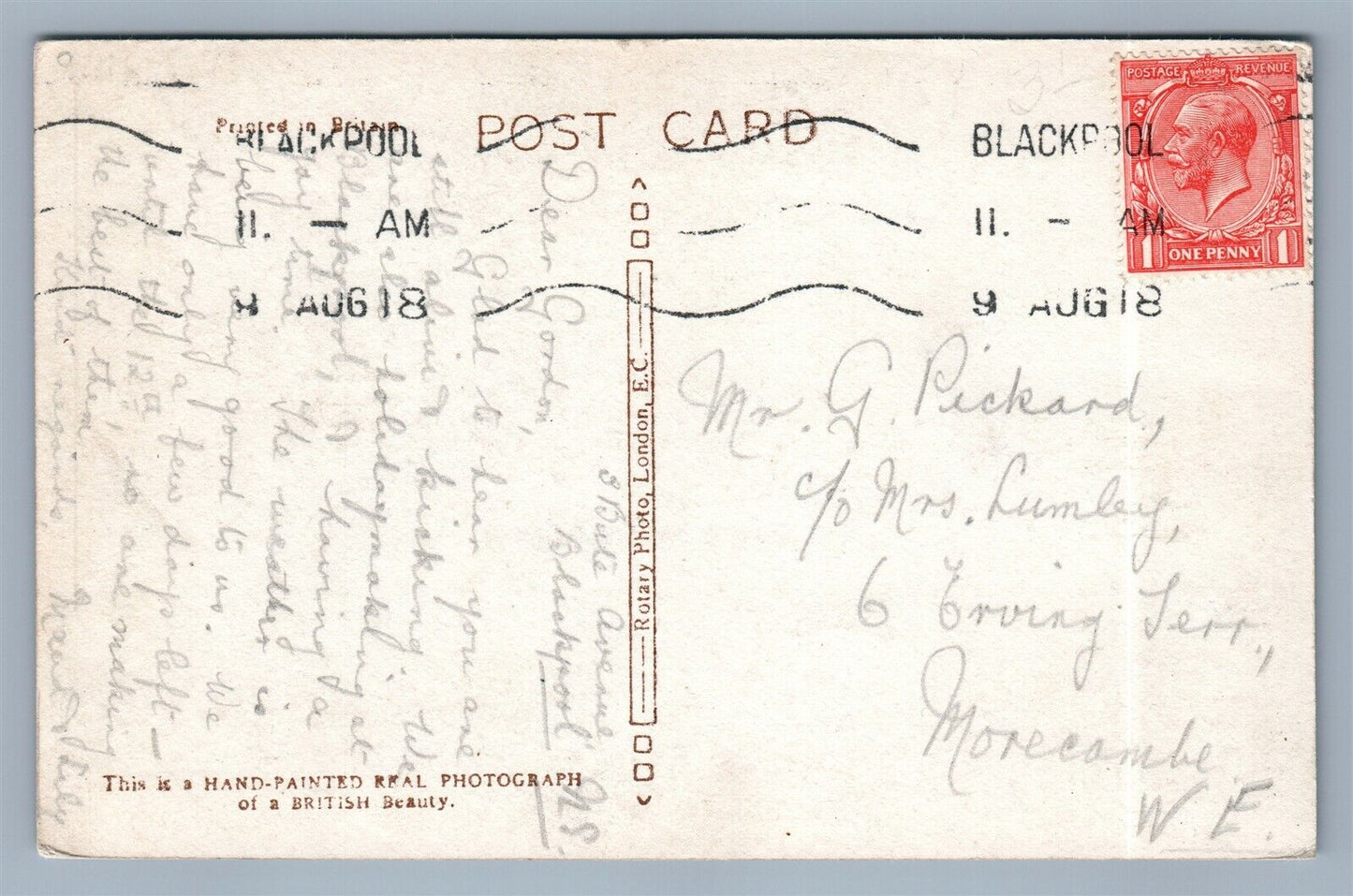 BABY HORSE RIDE ANTIQUE WWI ERA 1918 BRITISH REAL PHOTO POSTCARD RPPC