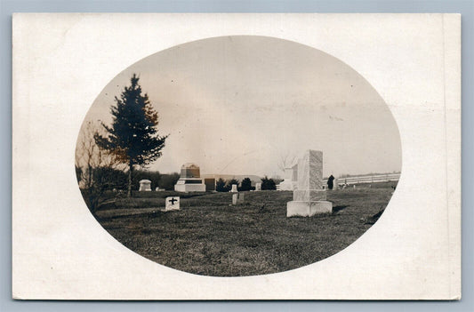 CHATFIELD MN CEMETERY ANTIQUE REAL PHOTO POSTCARD RPPC
