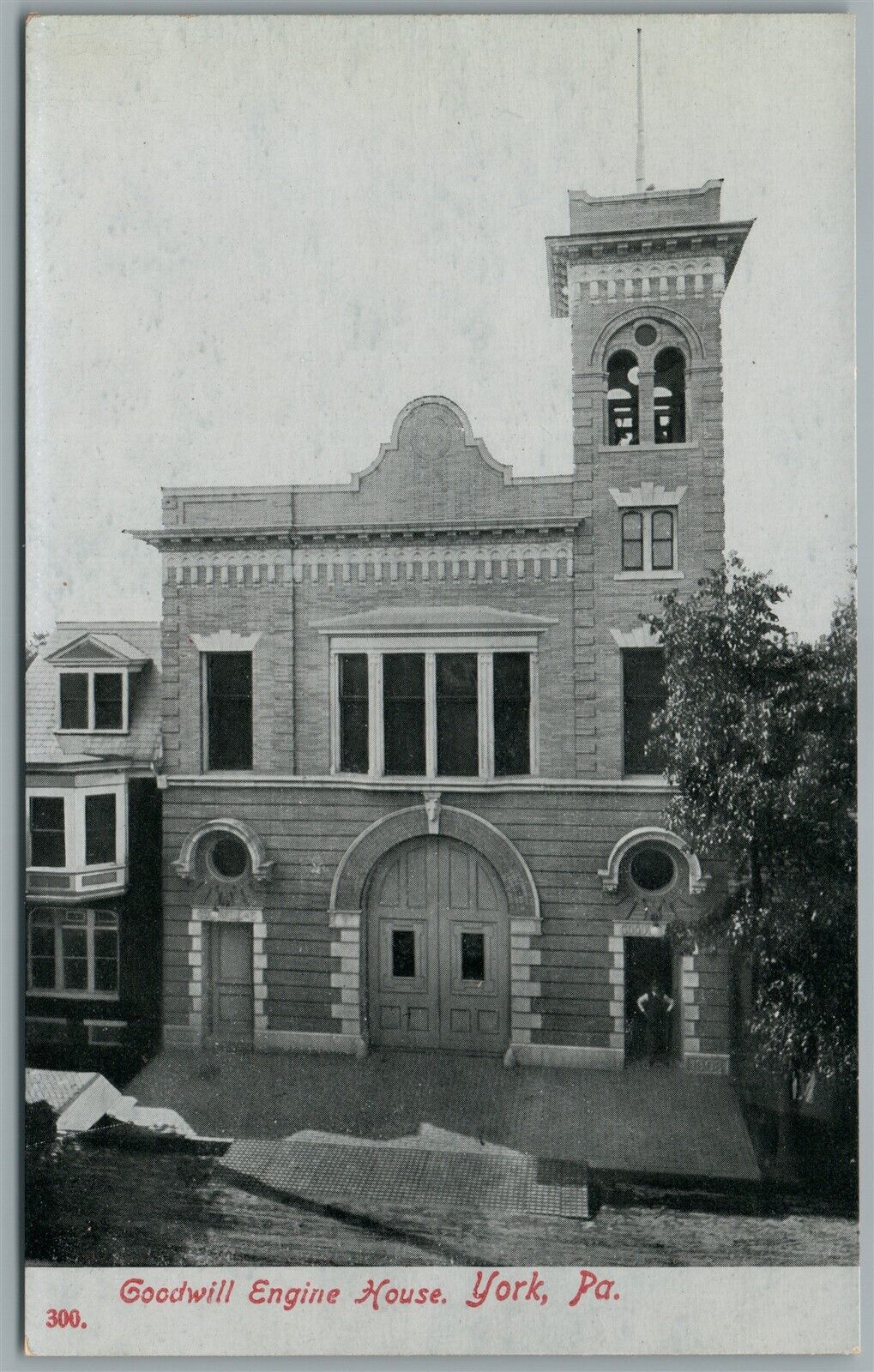 YORK PA FIRE STATION GOODWILL ENGINE HOUSE ANTIQUE POSTCARD